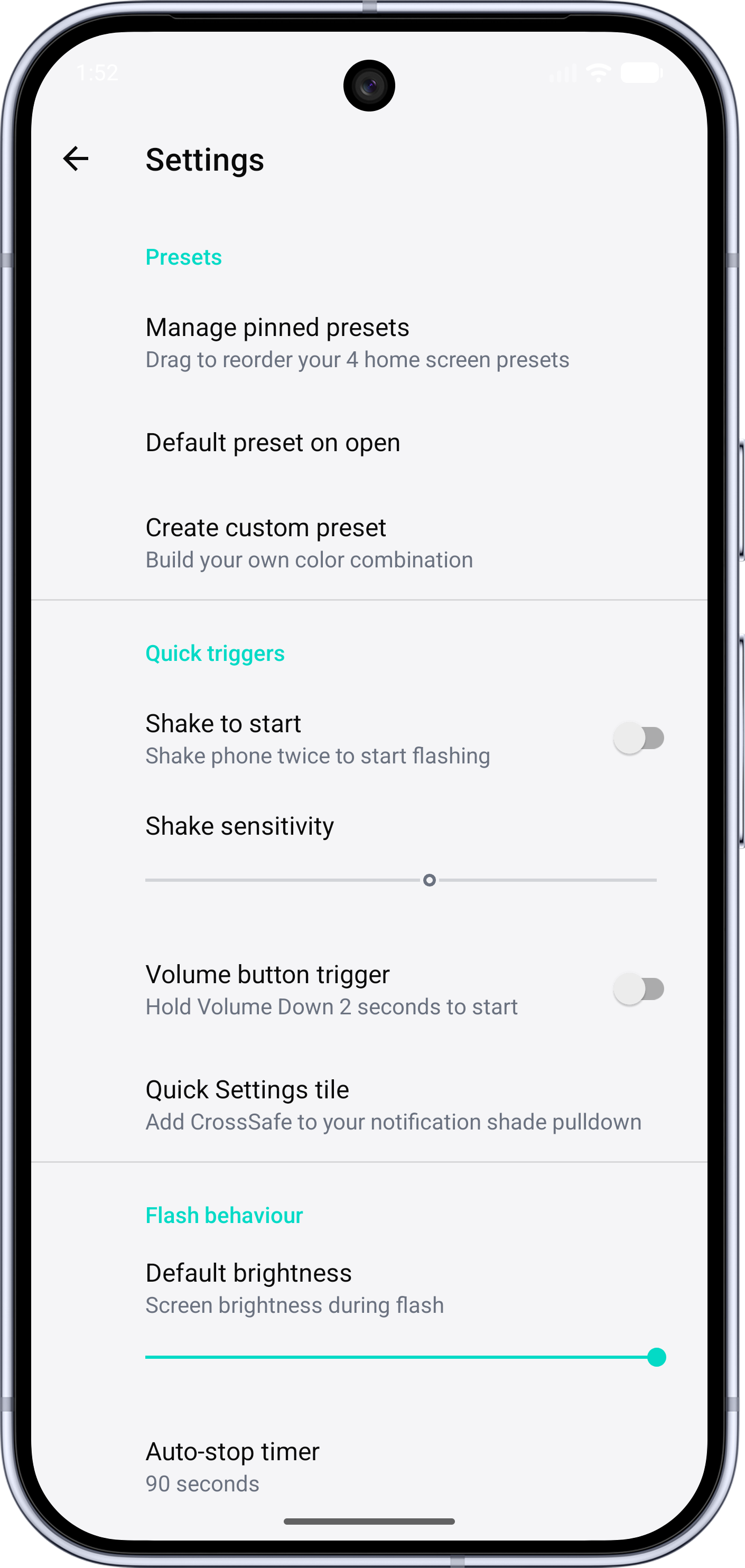 App settings and languages